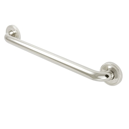 Laurel Contemporary Grab Bar, 15-1/16" L, 17 ga. Brass, Polished Nickel DR814186